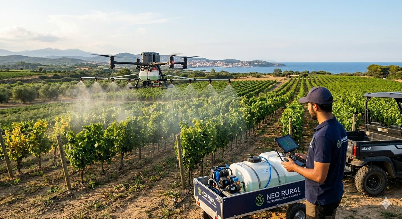 Tractament agrícola amb dron